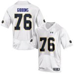 Notre Dame Fighting Irish Men's Dillan Gibbons #76 White Under Armour Authentic Stitched College NCAA Football Jersey YAR4599JA